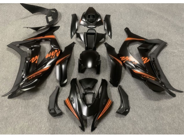 Nero Satinato & Arancione 2016-2019 ZX10R Carena Moto Nero Satinato & Arancione 2016-2019 ZX10R Carena Moto