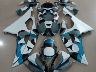 Neve Blu Ghiacciaio Camo 2008-2016 R6 Carena Moto