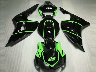 Noir Brillant Haute Visibilité Vert 2006-2007 CBR1000RR Carena Moto