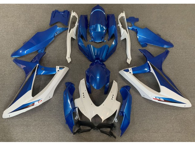 OEM Stile Blu & Bianco 2008-2010 GSXR 600-750 Carena Moto OEM Stile Blu & Bianco 2008-2010 GSXR 600-750 Carena Moto