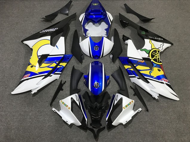 Personalizzato Bianco & Blu 2008-2016 R6 Carena Moto Personalizzato Bianco & Blu 2008-2016 R6 Carena Moto