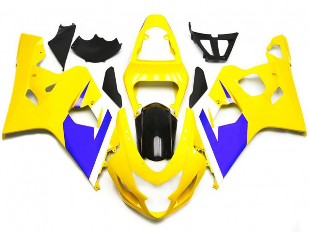 Personalizzato Giallo Lucido & Blu Vivace 2004-2005 GSXR 600-750 Carena Moto Personalizzato Giallo Lucido & Blu Vivace 2004-2005 GSXR 600-750 Carena Moto