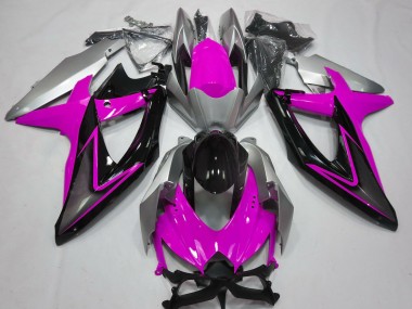 Rosa & Argento 2008-2010 GSXR 600-750 Carena Moto