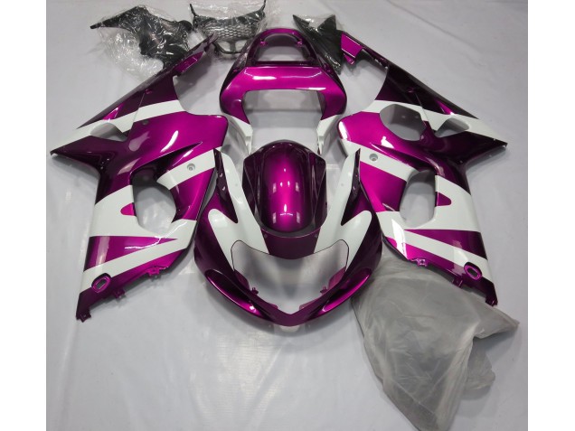 Rosa Lucido & Bianco 2000-2002 GSXR 1000 Carena Moto Rosa Lucido & Bianco 2000-2002 GSXR 1000 Carena Moto