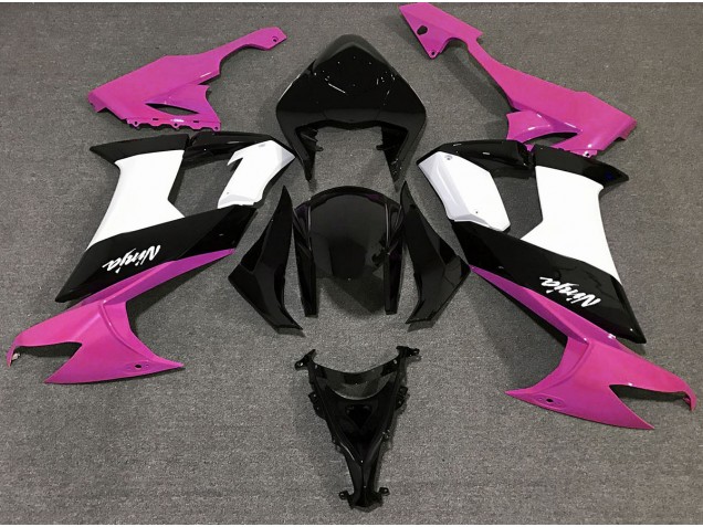 Rosa Lucido Bianco & Nero 2008-2010 ZX10R Carena Moto Rosa Lucido Bianco & Nero 2008-2010 ZX10R Carena Moto