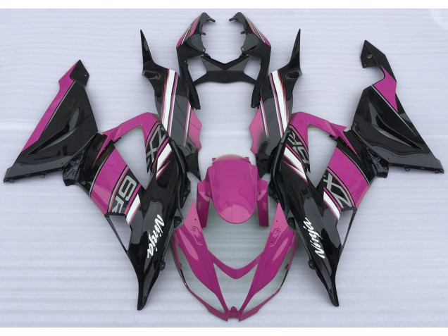Rosa Lucido & Nero 2013-2018 ZX6R Carena Moto Rosa Lucido & Nero 2013-2018 ZX6R Carena Moto
