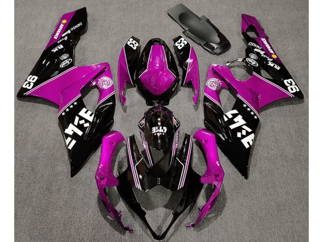 Rosa Lucido & Nero Personalizzato 2005-2006 GSXR 1000 Carena Moto Rosa Lucido & Nero Personalizzato 2005-2006 GSXR 1000 Carena Moto