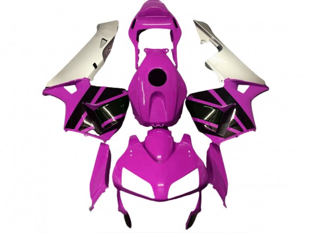 Rosa Shocking & Argento Opaco 2003-2004 CBR600RR Carena Moto Rosa Shocking & Argento Opaco 2003-2004 CBR600RR Carena Moto