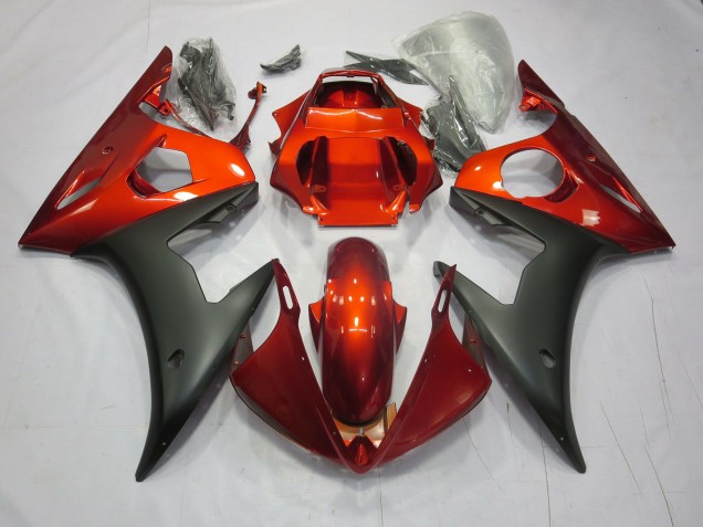 Rosso/Arancio Opaco 2003-2004 R6 Carena Moto Rosso/Arancio Opaco 2003-2004 R6 Carena Moto