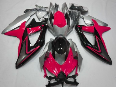 Rosso & Argento 2008-2010 GSXR 600-750 Carena Moto