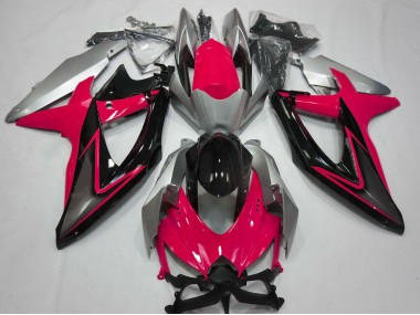 Rosso & Argento 2008-2010 GSXR 600-750 Carena Moto