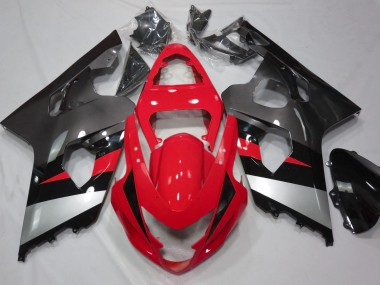 Rosso & Argento Lucido 2004-2005 GSXR 600-750 Carena Moto