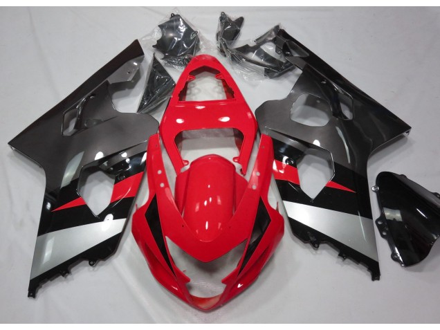 Rosso & Argento Lucido 2004-2005 GSXR 600-750 Carena Moto