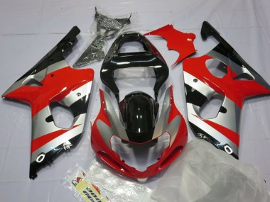 Rosso Argento & Nero 2000-2002 GSXR 1000 Carena Moto
