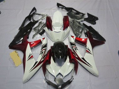 Rosso Bianco Nero 2008-2010 GSXR 600-750 Carena Moto