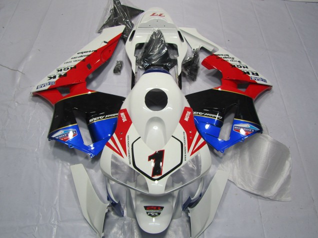 Rosso Bianco Nero & Blu 2003-2004 CBR600RR Carena Moto Rosso Bianco Nero & Blu 2003-2004 CBR600RR Carena Moto
