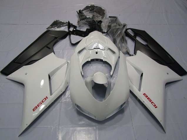 Rosso Bianco & Nero Opaco 2007-2014 Ducati 848 1098 1198 Carena Moto Rosso Bianco & Nero Opaco 2007-2014 Ducati 848 1098 1198 Carena Moto