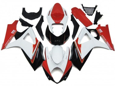Rosso & Bianco Personalizzato Con Il Nero 2007-2008 GSXR 1000 Carena Moto
