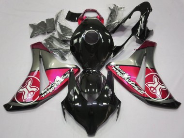 Rosso Caramella Su Nero Personalizzato 2008-2011 CBR1000RR Carena Moto