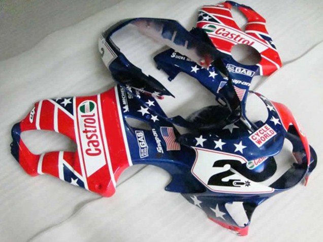 Rosso Castrol 1999-2000 CBR600 F4 Carena Moto Rosso Castrol 1999-2000 CBR600 F4 Carena Moto