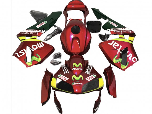 Rosso Intenso Movistar 2003-2004 CBR600RR Carena Moto Rosso Intenso Movistar 2003-2004 CBR600RR Carena Moto