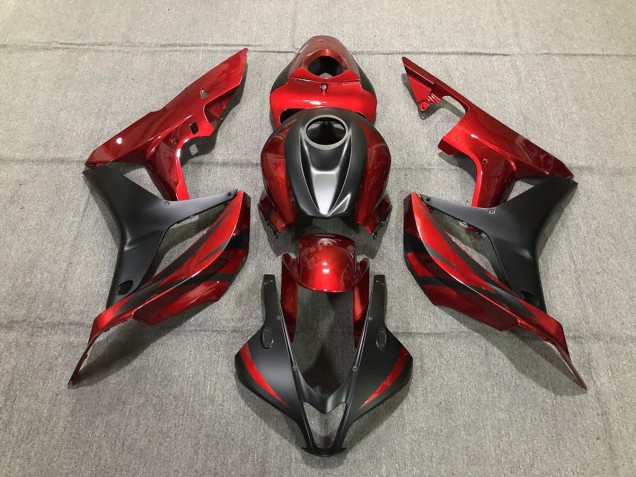 Rosso Intenso & Nero Opaco 2007-2008 CBR600RR Carena Moto Rosso Intenso & Nero Opaco 2007-2008 CBR600RR Carena Moto