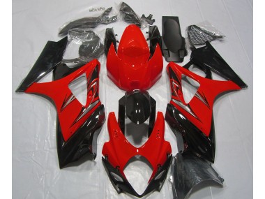 Rosso Lava & Nero 2007-2008 GSXR 1000 Carena Moto
