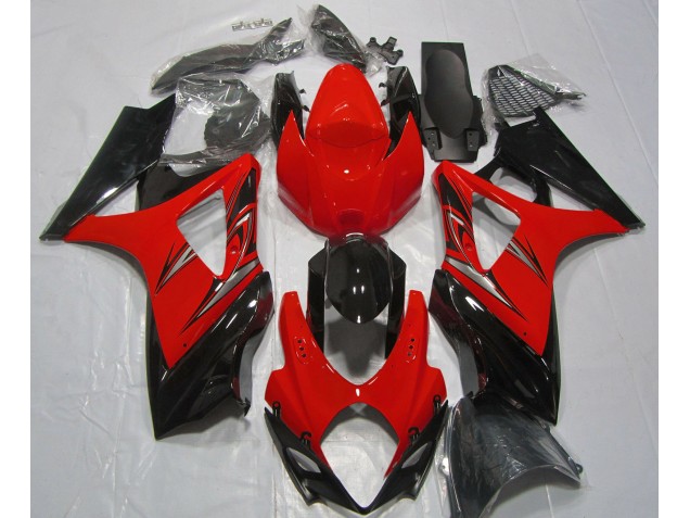 Rosso Lava & Nero 2007-2008 GSXR 1000 Carena Moto Rosso Lava & Nero 2007-2008 GSXR 1000 Carena Moto