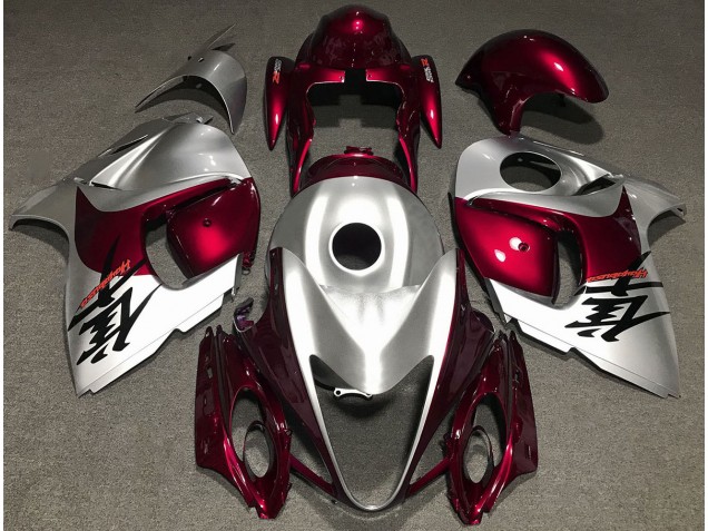 Rosso Lucido & Argento 2008-2020 GSXR 1300 Carena Moto Rosso Lucido & Argento 2008-2020 GSXR 1300 Carena Moto