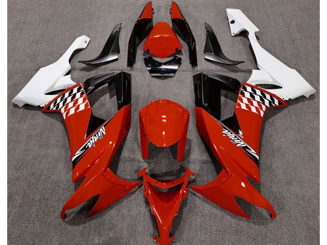 Rosso Lucido & Bianco 2008-2010 ZX10R Carena Moto Rosso Lucido & Bianco 2008-2010 ZX10R Carena Moto