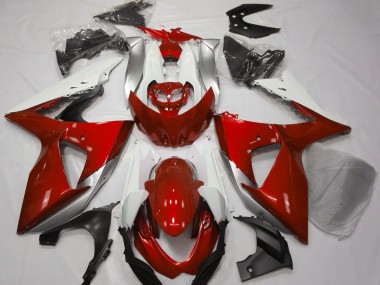 Rosso Lucido & Bianco 2009-2016 GSXR 1000 Carena Moto