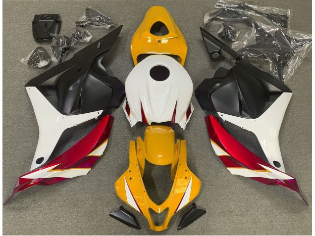 Rosso Lucido Bianco & Giallo 2009-2012 CBR600RR Carena Moto Rosso Lucido Bianco & Giallo 2009-2012 CBR600RR Carena Moto