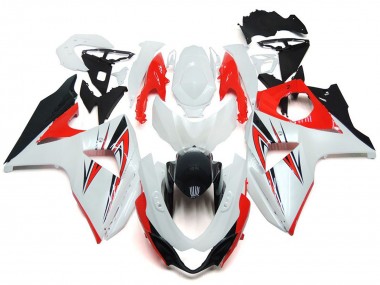 Rosso Lucido Con Stile Personalizzato Bianco & Nero 2009-2016 GSXR 1000 Carena Moto