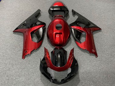 Rosso Lucido & Nero 2001-2003 GSXR 600-750 Carena Moto