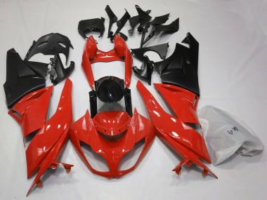 Rosso Lucido & Nero 2009-2012 ZX6R Carena Moto