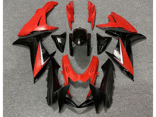 Rosso Lucido & Nero 2011-2024 GSXR 600-750 Carena Moto Rosso Lucido & Nero 2011-2024 GSXR 600-750 Carena Moto