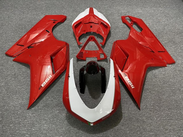 Rosso Lucido Sp 2007-2014 Ducati 848 1098 1198 Carena Moto Rosso Lucido Sp 2007-2014 Ducati 848 1098 1198 Carena Moto
