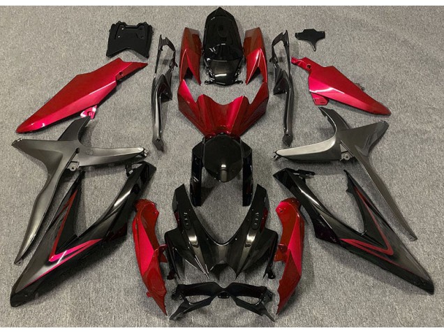 Rosso Lucido & Verde R 2008-2010 GSXR 600-750 Carena Moto Rosso Lucido & Verde R 2008-2010 GSXR 600-750 Carena Moto
