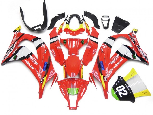 Rosso & Nero Con Bianco 2016-2019 ZX10R Carena Moto Rosso & Nero Con Bianco 2016-2019 ZX10R Carena Moto