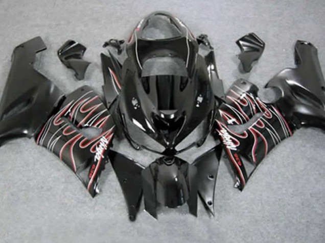Rosso Nero Fiamma 2005-2006 ZX6R Carena Moto Rosso Nero Fiamma 2005-2006 ZX6R Carena Moto