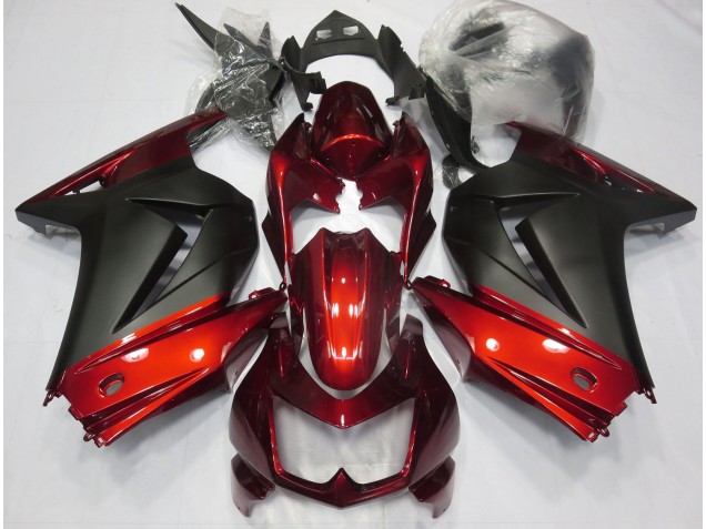 Rosso & Nero Opaco 2008-2012 Ninja 250 Carena Moto