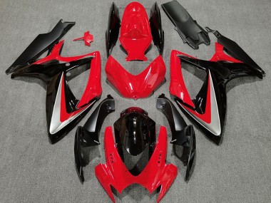 Rosso Nero Stile OEM 2006-2007 GSXR 600-750 Carena Moto