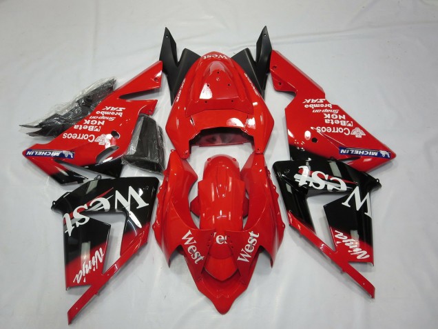 Rosso West 2004-2005 ZX10R Carena Moto Rosso West 2004-2005 ZX10R Carena Moto