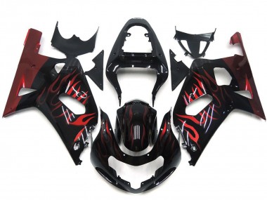Rouge Vif Flamme 2001-2003 GSXR 600-750 Carena Moto