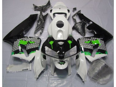 Schizzi Verdi Su Nero Lucido 2005-2006 CBR600RR Carena Moto