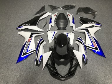 Scritta In Bianco & Nero Blu 2011-2024 GSXR 600-750 Carena Moto