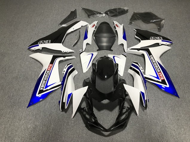 Scritta In Bianco & Nero Blu 2011-2024 GSXR 600-750 Carena Moto Scritta In Bianco & Nero Blu 2011-2024 GSXR 600-750 Carena Moto