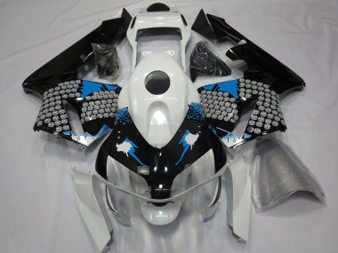 Splatter Bianco & Nero Blu 2003-2004 CBR600RR Carena Moto