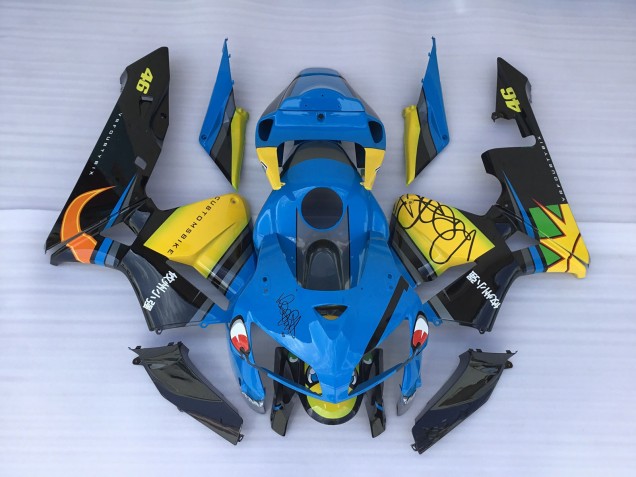 Squalo Blu & Giallo 2005-2006 CBR600RR Carena Moto Squalo Blu & Giallo 2005-2006 CBR600RR Carena Moto