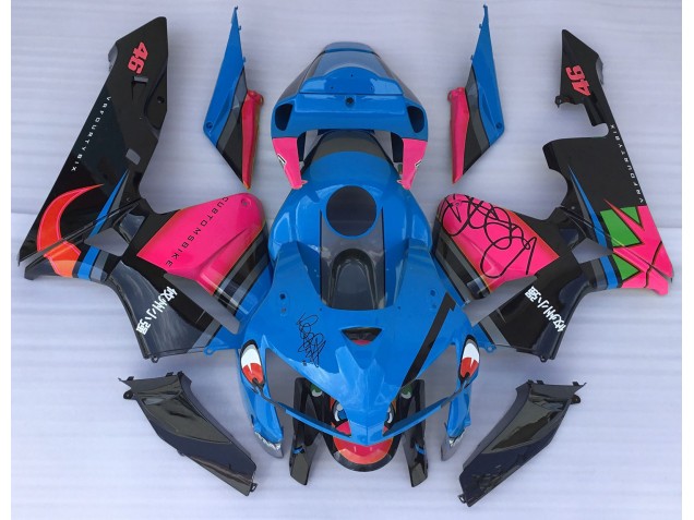 Squalo Blu & Rosa 2005-2006 CBR600RR Carena Moto Squalo Blu & Rosa 2005-2006 CBR600RR Carena Moto